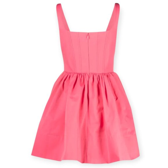 STAUD Landscape Corset Mini Dress in Lollipop Pink Size 2 Cotton Blend NWOT - Picture 3 of 14